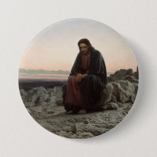 Kristus i Wilderness (av Ivan Kramskoy) Knapp