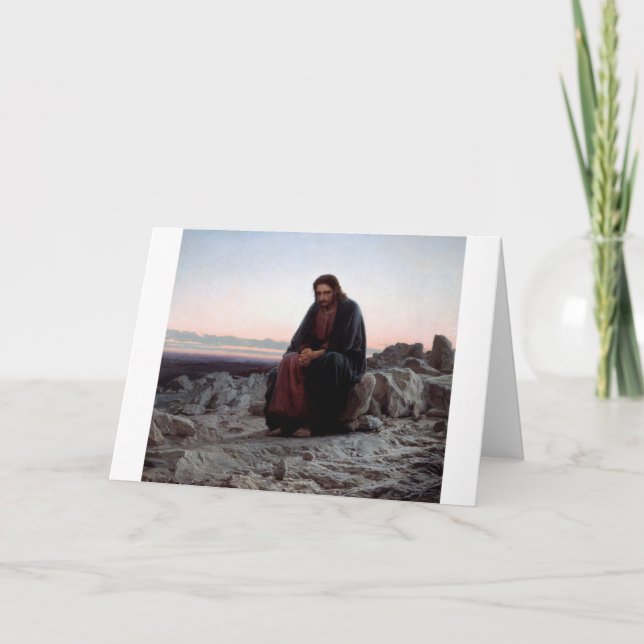 Kristus i Wilderness, Ivan Kramskoi Kort (Framsida)