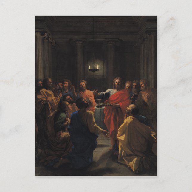 Kristus Instituting of the Eucharist Vykort (Framsida)