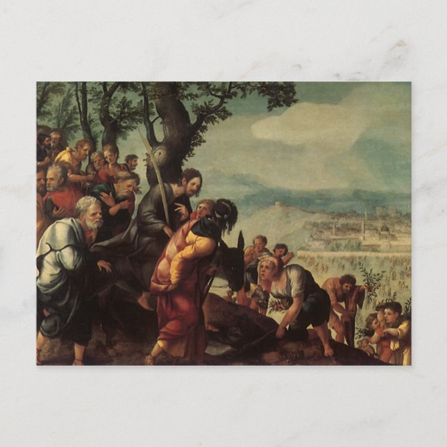 Kristus inträde i Jerusalem Vykort (Framsida)