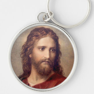 Kristus Jesus av Heinrich Hofmann Gud Keychain Rund Silverfärgad Nyckelring