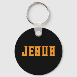 Kristus Jesus Namn Guld Svart  Nyckelring
