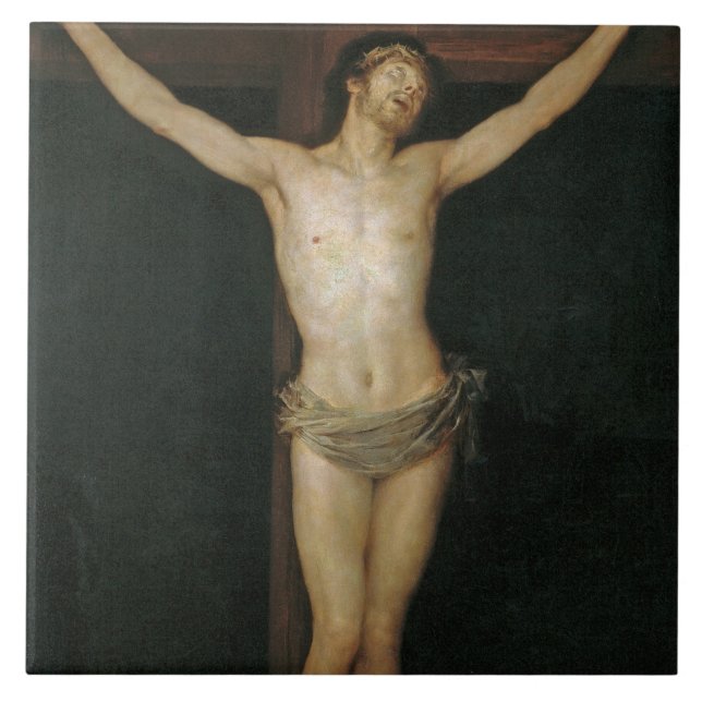 Kristus (Jesus på Kor) (av Goya) Kakelplatta (Framsidan)