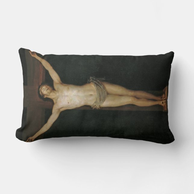 Kristus (Jesus på Kor) (av Goya) Lumbarkudde (Framsida)