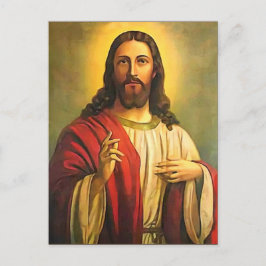 Kristus Jesus välsignar sänder sin kärlek vykort