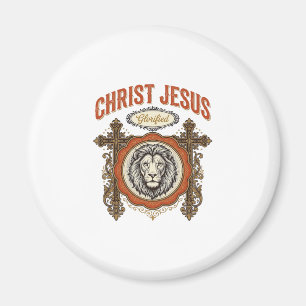 Kristus Jesus Vintage Lejon Tro Magnet
