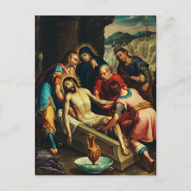 Kristus Juan Rodríguez Juarez Entombment Vykort (Framsida)