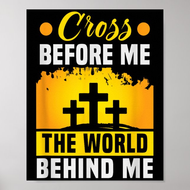 Kristus Kor före mig världen bakom mig Christi Poster (Framsidan)