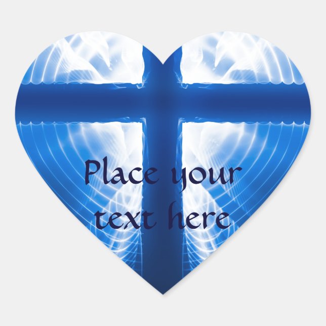 Kristus Kor Hjärtformat Klistermärke (Framsida)