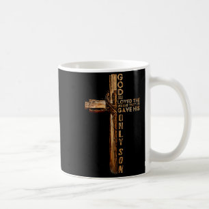 Kristus Kors Kristna Johannes 3 16 Gud Så Älskade Kaffemugg