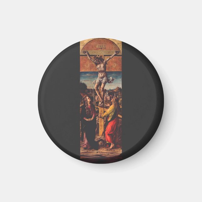 Kristus korsfästelse efter Carlo Crivelli Helig ko Magnet (Framsidan)