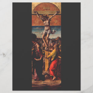 Kristus korsfästelse efter Carlo Crivelli Helig Ko Reklamblad