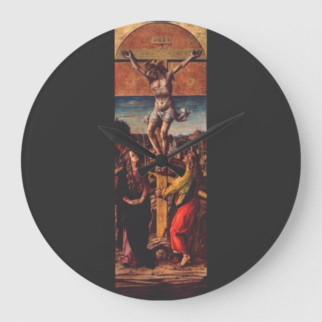 Kristus korsfästelse efter Carlo Crivelli Helig Ko Stor Klocka (Framsida)