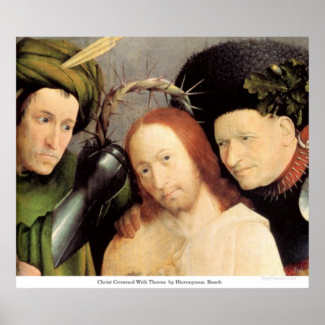 Kristus kröd med bröstkorg av Hieronymus Bosch Poster (Framsidan)