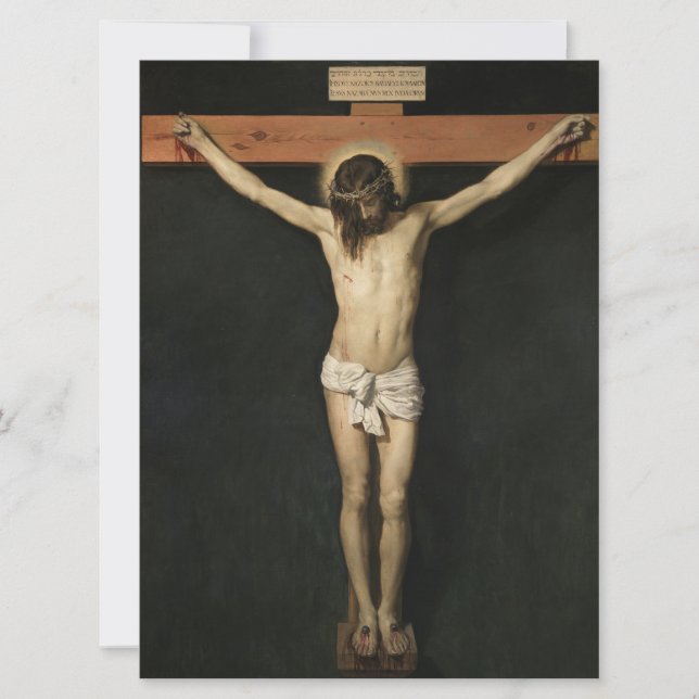 Kristus krökt på Kor (Faith) (Velazquez) Kort (Framsida)