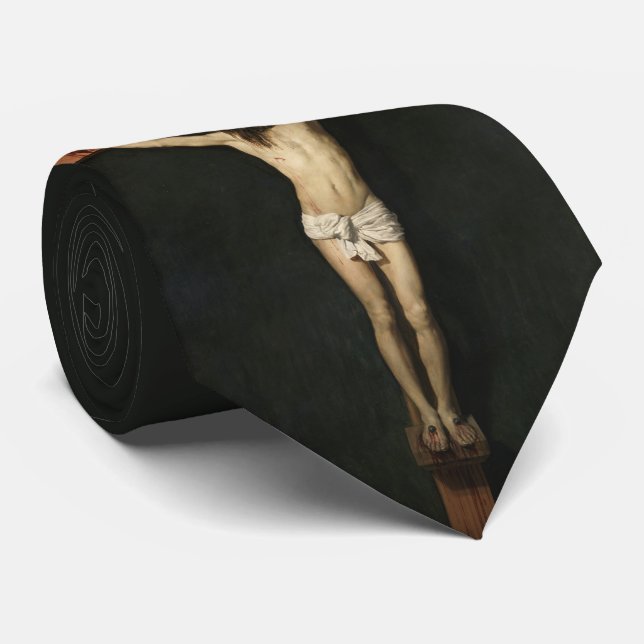 Kristus krökt på Kor (Faith) (Velazquez) Slips (Rullad)