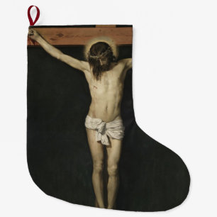 Kristus krökt på Kor (Faith) (Velazquez) Stor Julstrumpa