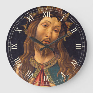 Kristus krönt med törnen av Sandro Botticelli Stor Klocka
