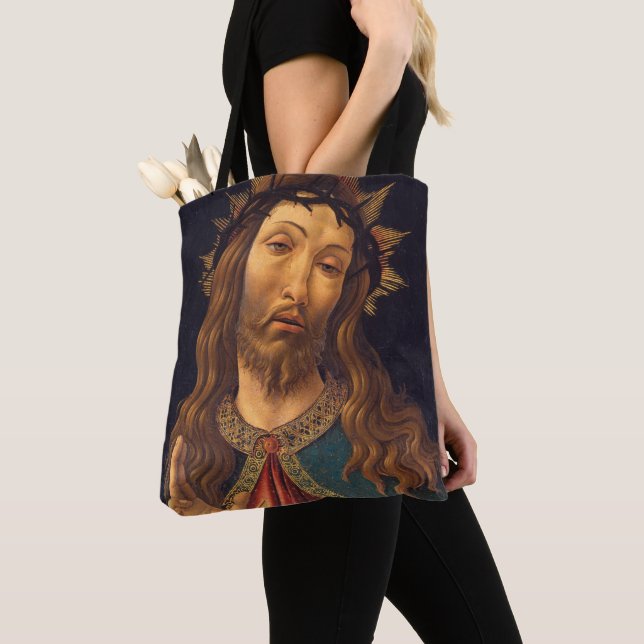 Kristus krönt med törnen av Sandro Botticelli Tygkasse (Närbild)
