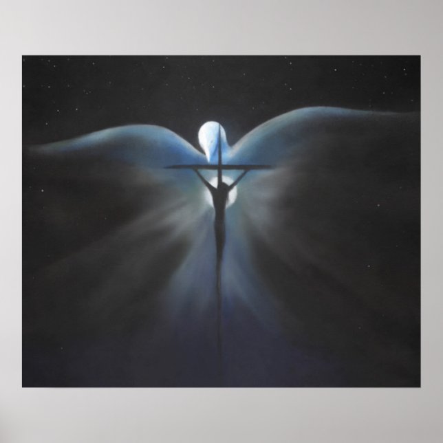 Kristus krucixion med Heliga Spirit Print Poster (Framsidan)