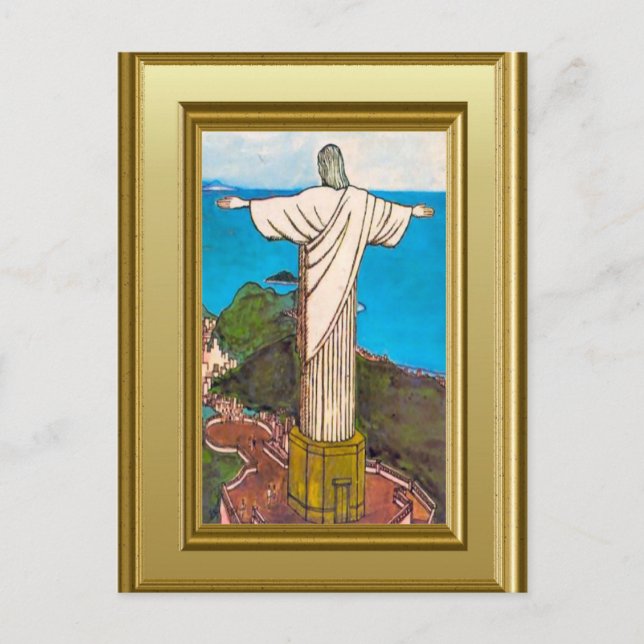 Kristus Kung Rio de Janeiro Vykort (Framsida)