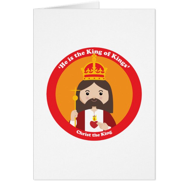 Kristus kungen hälsningskort (Framsidan)