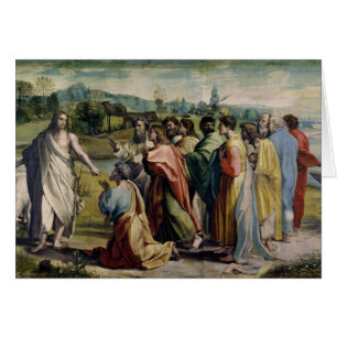 Kristus laddning till St Peter (tecknaden för Hälsningskort
