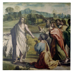 Kristus laddning till St Peter (tecknaden för Kakelplatta