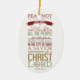 Kristus lorden julgransprydnad keramik