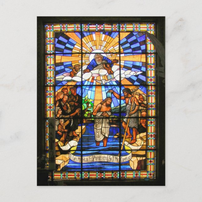 Kristus - Målat glas - vykort (Framsida)