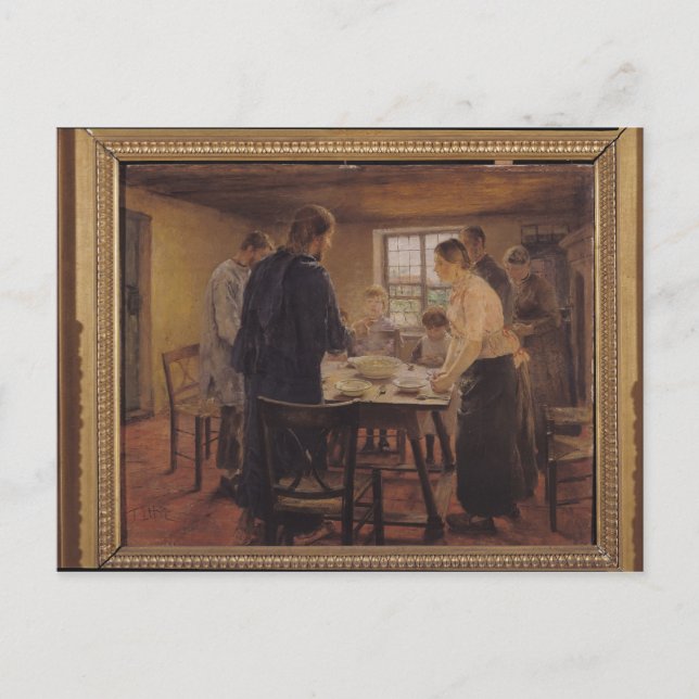 Kristus med bönderna, 1887-88 vykort (Framsida)