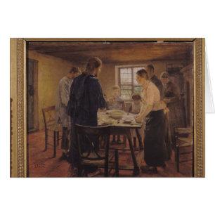 Kristus med bönderna, c.1887-88 hälsningskort