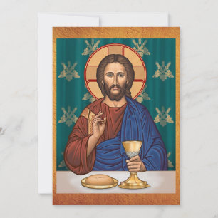 Kristus med Chalice, församlingsbakgrund Spara Datumet