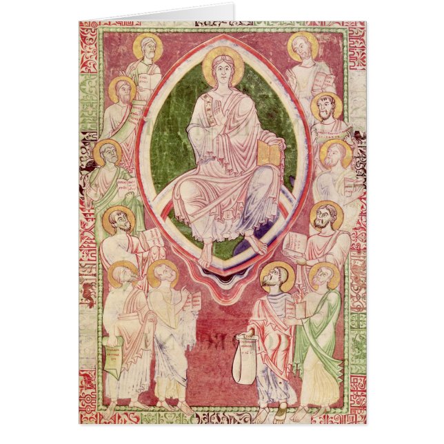 Kristus med de tolv minderårigprofeterna hälsningskort (Framsidan)