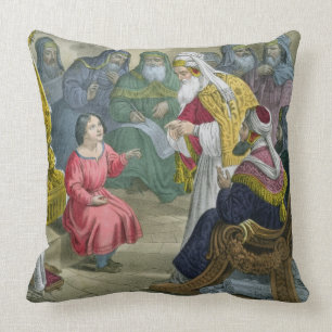 Kristus med doktorerna i tempelet, från en bibl kudde