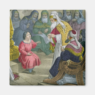 Kristus med doktorerna i tempelet, från en bibl magnet