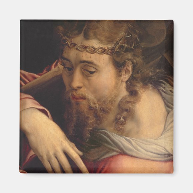 Kristus med Kor, 1540-45 (olja på panelen) Magnet (Framsidan)