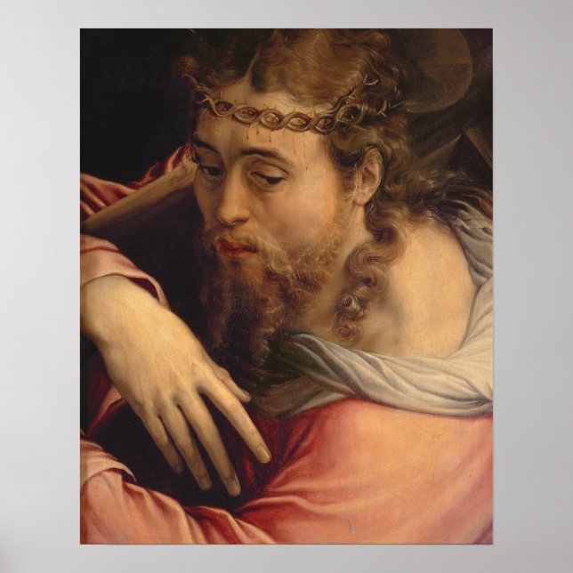 Kristus med Kor, 1540-45 (olja på panelen) Poster (Framsidan)