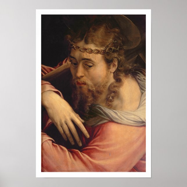 Kristus med Kor, 1540-45 (olja på panelen) Poster (Framsidan)