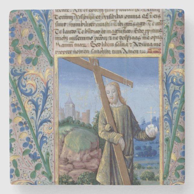 Kristus med kor och orben stenunderlägg (Framsidan)