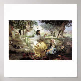 Kristus med Martha och Maria circa 1886 Poster