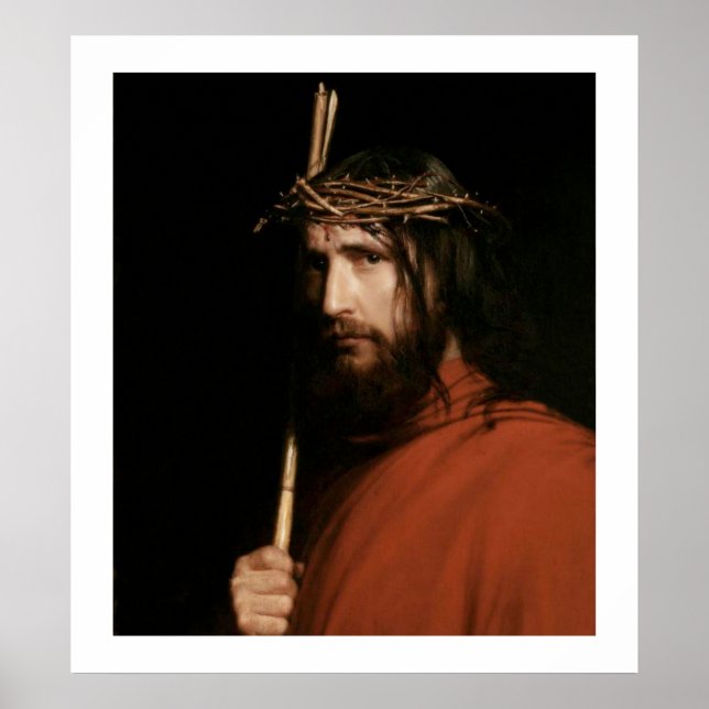 Kristus med Thorns av Carl Bloch.. Utskrift av fin Poster (Framsidan)