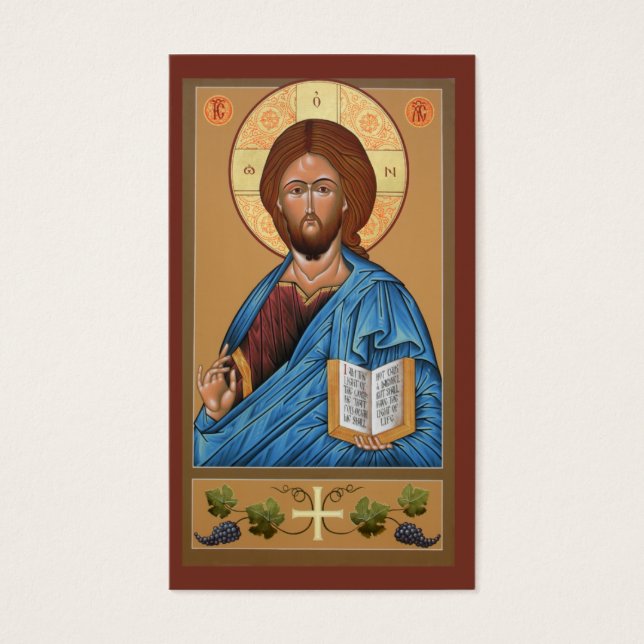Kristus Mini Prayer Card Visitkort (Framsidan)