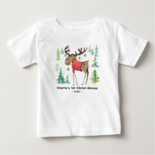 Kristus-Moose-kroppsdräkt t-shirt Baby Första jul