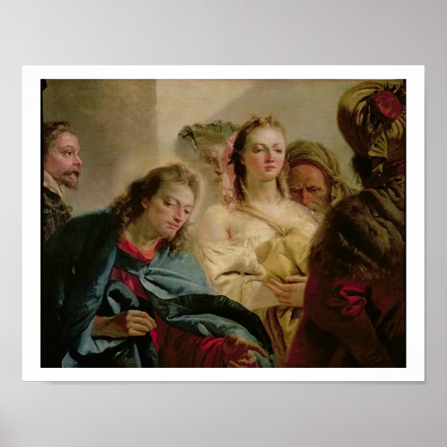 Kristus och Adulteress, 1751 (olja på canvas) Poster (Framsidan)