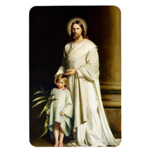Kristus och barn. Fine Art Påsk Gift Magnet