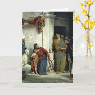 Kristus och Barnen av Carl Bloch Kort