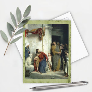 Kristus och barnen av Carl Bloch Vykort