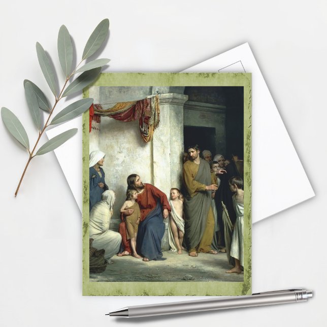 Kristus och barnen av Carl Bloch Vykort (Skapare uppladdad)