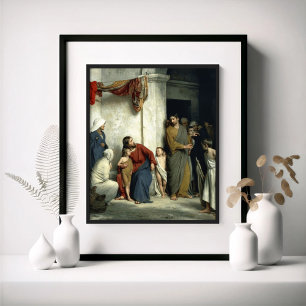 Kristus och barnen poster